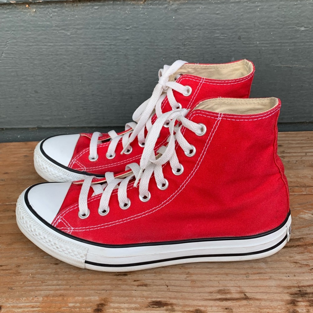 Red High Top Converse